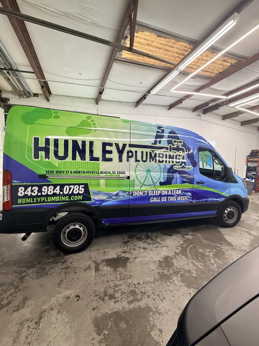 Hunley Plumbing branded van
